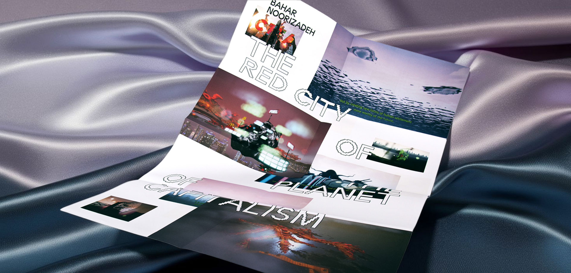 Johanna Unterberg, Entwurf für ein Faltplakat zur Ausstellung von Bahar Noorizadeh im Museum Folkwang