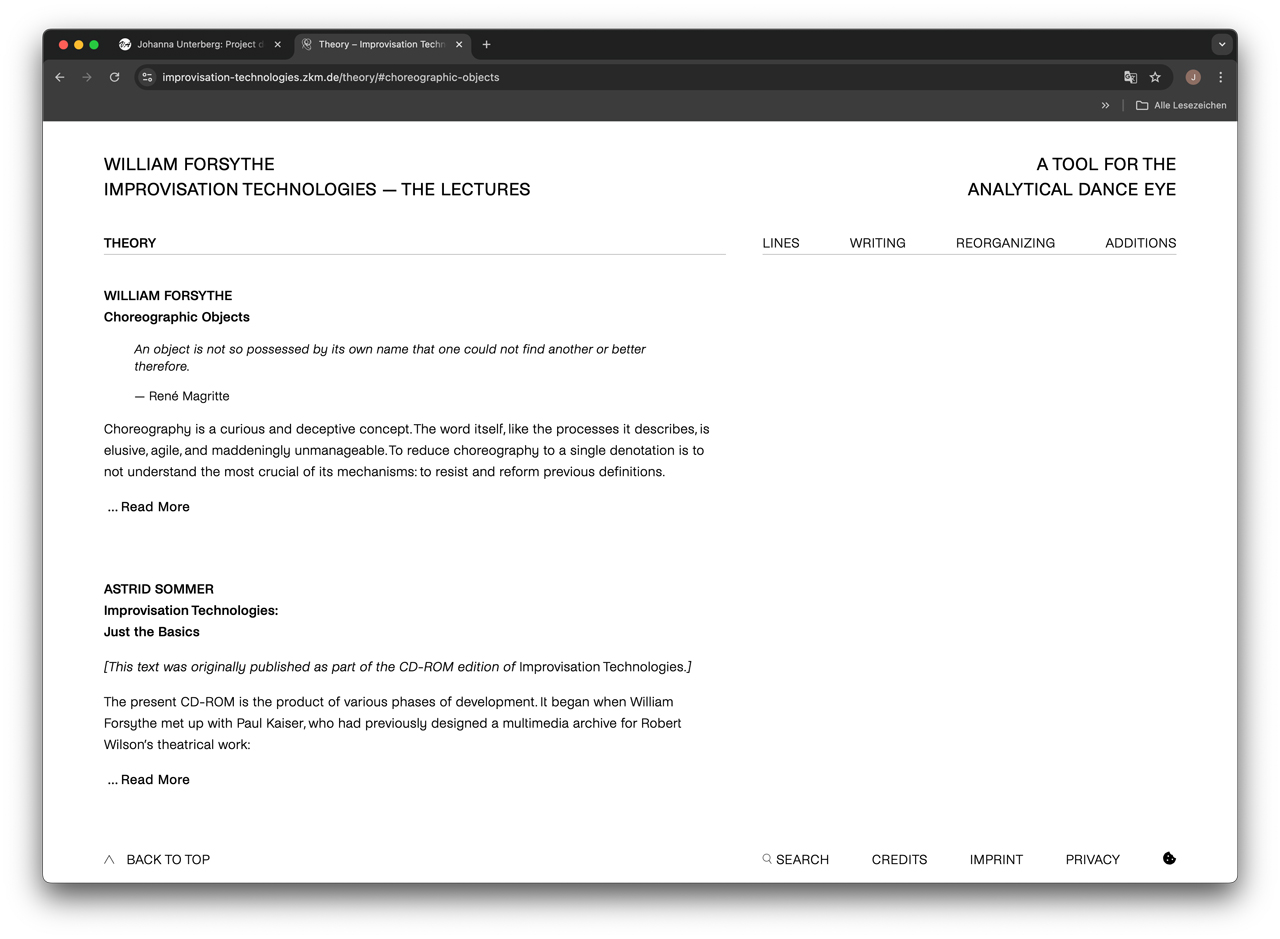 Johanna Unterberg, Webdesign